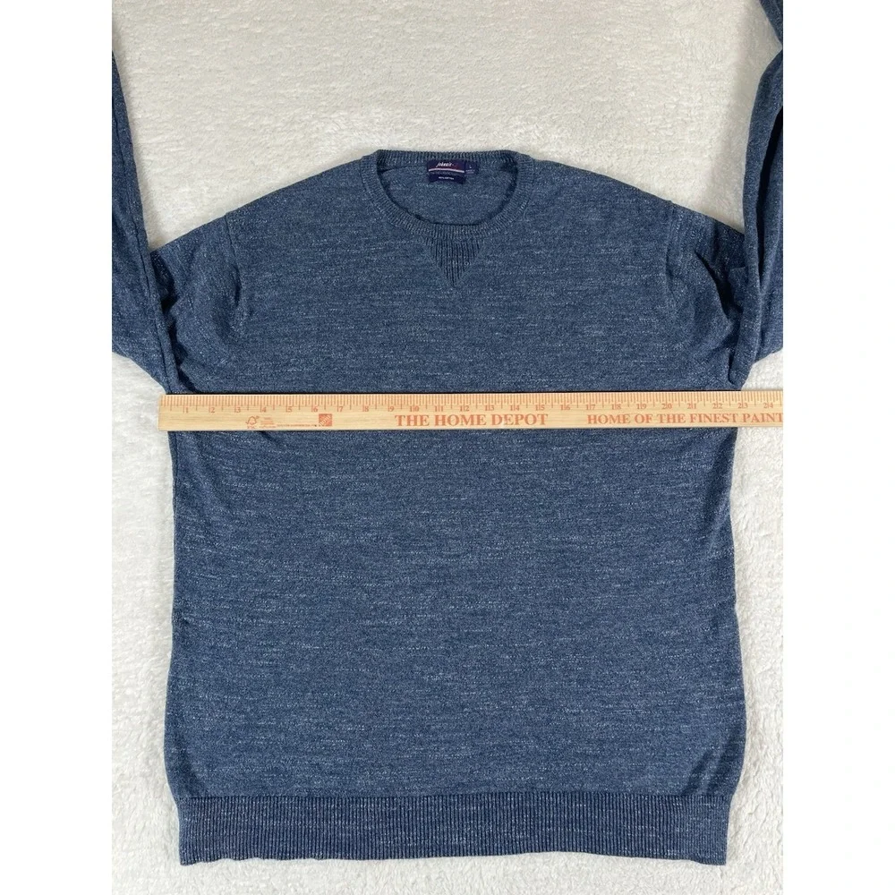 Johnnie-O JMSW1120 Elsinore Helious Blue Cotton Crewneck Sweater‎ Men's Sz Lg